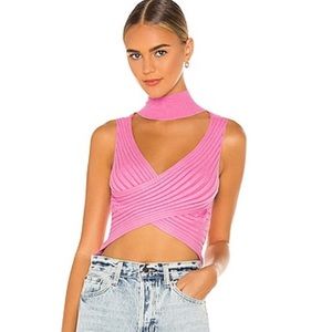 Revolve SuperDown Alora Wrap Top in Pink